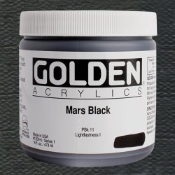 Golden - Golden Heavy Body Akrilik Boya 473ml Seri 1 1200 Mars Black