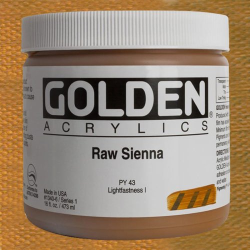 Golden Heavy Body Akrilik Boya 473ml Seri 1 1340 Raw Sienna - 1340 Raw Sienna