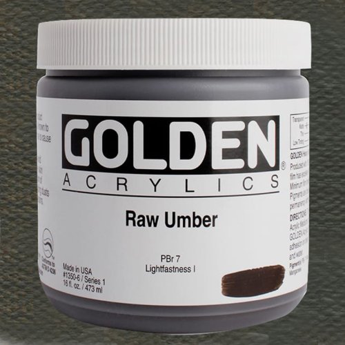 Golden Heavy Body Akrilik Boya 473ml Seri 1 1350 Raw Umber - 1350 Raw Umber