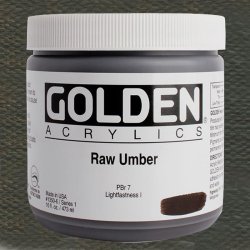 Golden - Golden Heavy Body Akrilik Boya 473ml Seri 1 1350 Raw Umber