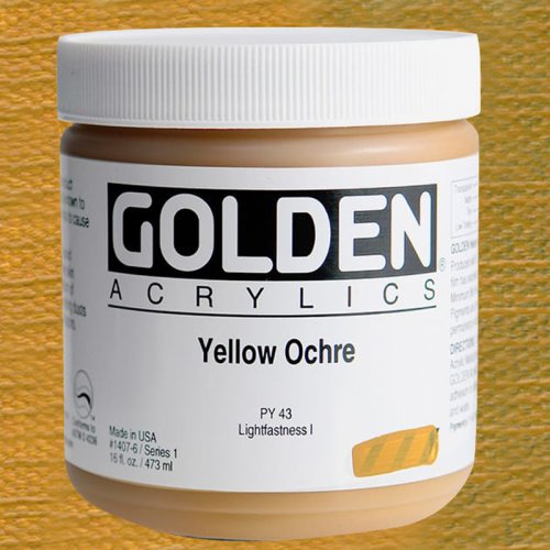 Golden Heavy Body Akrilik Boya 473ml Seri 1 1407 Yellow Ochre - 1407 Yellow Ochre