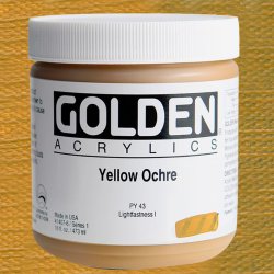 Golden - Golden Heavy Body Akrilik Boya 473ml Seri 1 1407 Yellow Ochre