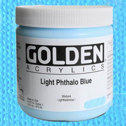Golden Heavy Body Akrilik Boya 473ml Seri 1 1577 Light Phthalo Bl - 1577 Light Phthalo Bl
