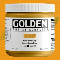 Golden - Golden Heavy Body Akrilik Boya 473ml Seri 2 1222 Naples Yellow De