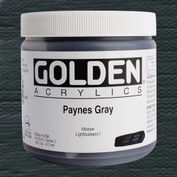 Golden - Golden Heavy Body Akrilik Boya 473ml Seri 2 1240 Paynes Gray