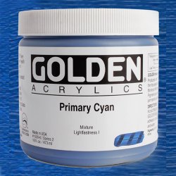Golden - Golden Heavy Body Akrilik Boya 473ml Seri 2 1500 Primary Cyan