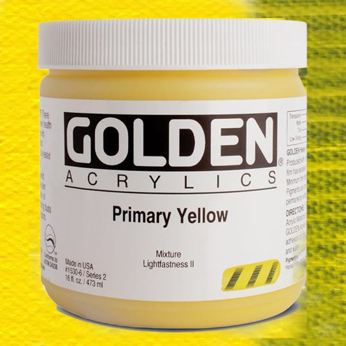 Golden Heavy Body Akrilik Boya 473ml Seri 2 1530 Primary Yellow - 1530 Primary Yellow