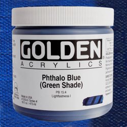 Golden - Golden Heavy Body Akrilik Boya 473ml Seri 4 1255 Phthalo Blue (Gr