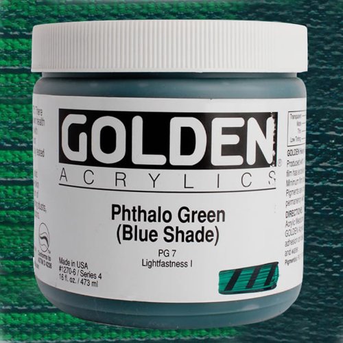 Golden Heavy Body Akrilik Boya 473ml Seri 4 1270 Phthalo Green (B - 1270 Phthalo Green (B