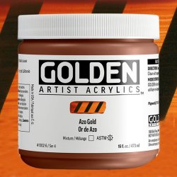 Golden - Golden Heavy Body Akrilik Boya 473ml Seri 4 1302 Azo Gold