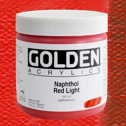 Golden - Golden Heavy Body Akrilik Boya 473ml Seri 5 1210 Naphthol Red Lig