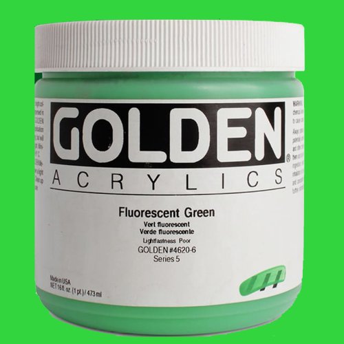 Golden Heavy Body Akrilik Boya 473ml Seri 5 4620 Fluorescent Gree