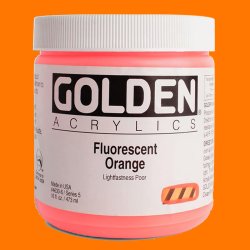 Golden - Golden Heavy Body Akrilik Boya 473ml Seri 5 4630 Fluorescent Oran