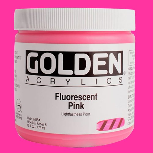 Golden Heavy Body Akrilik Boya 473ml Seri 5 4645 Fluorescent Pink