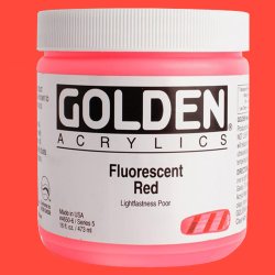 Golden - Golden Heavy Body Akrilik Boya 473ml Seri 5 4650 Fluorescent Red