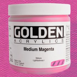Golden - Golden Heavy Body Akrilik Boya 473ml Seri 6 1570 Medium Magenta