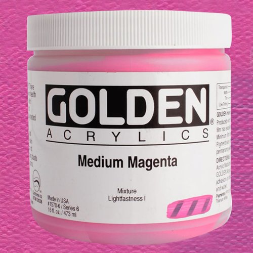 Golden Heavy Body Akrilik Boya 473ml Seri 6 1570 Medium Magenta - 1570 Medium Magenta