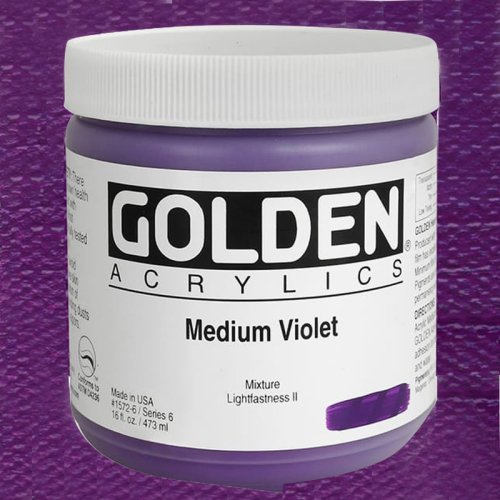 Golden Heavy Body Akrilik Boya 473ml Seri 6 1572 Medium Violet