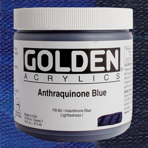 Golden Heavy Body Akrilik Boya 473ml Seri 7 1005 Anthraquinone Bl - 1005 Anthraquinone Bl