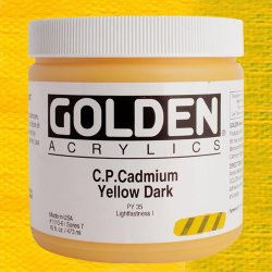 Golden - Golden Heavy Body Akrilik Boya 473ml Seri 7 1110 Cadmium Yellow D