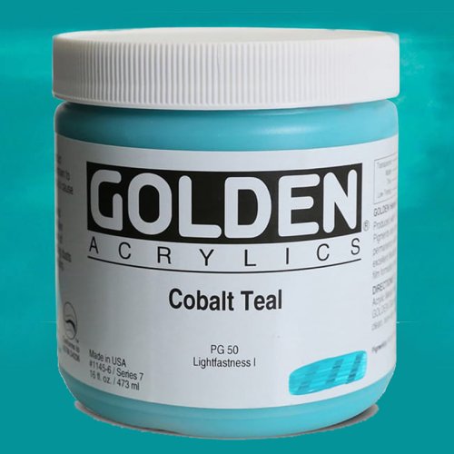 Golden Heavy Body Akrilik Boya 473ml Seri 7 1145 Cobalt Teal