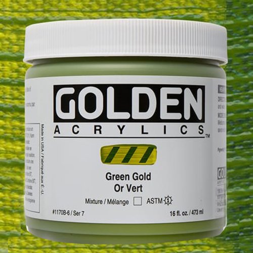 Golden Heavy Body Akrilik Boya 473ml Seri 7 1170 Green Gold - 1170 Green Gold