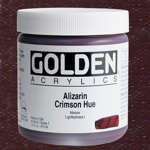 Golden Heavy Body Akrilik Boya 473ml Seri 7 1450 Alizarin Crimson - 1450 Alizarin Crimson