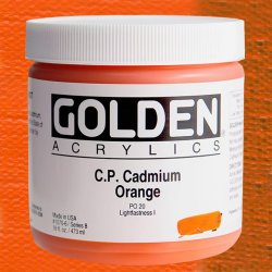Golden - Golden Heavy Body Akrilik Boya 473ml Seri 8 1070 Cadmium Orange