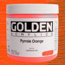 Golden - Golden Heavy Body Akrilik Boya 473ml Seri 8 1276 Pyrrole Orange