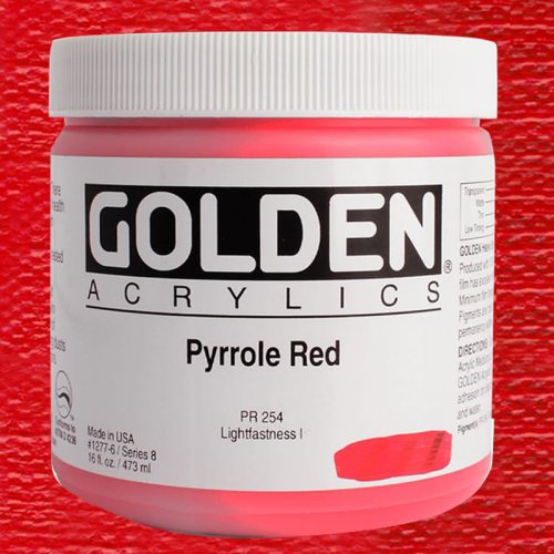 Golden Heavy Body Akrilik Boya 473ml Seri 8 1277 Pyrrole Red - 1277 Pyrrole Red
