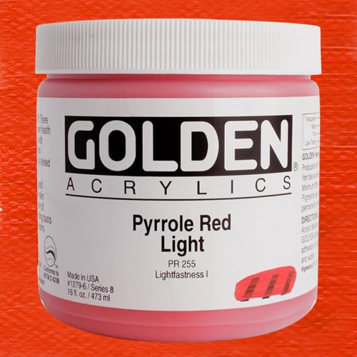 Golden Heavy Body Akrilik Boya 473ml Seri 8 1279 Pyrrole Red Ligh