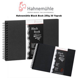 Hahnemühle - Hahnemühle Black Book 250g 30 Yaprak