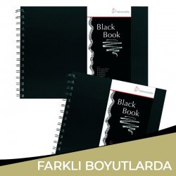 Hahnemühle - Hahnemühle Black Book 250g 30 Yaprak (1)