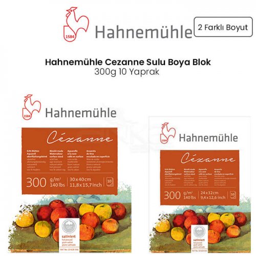 Hahnemühle Cezanne Sulu Boya Blok Hot Pressed 300g 10 Yaprak