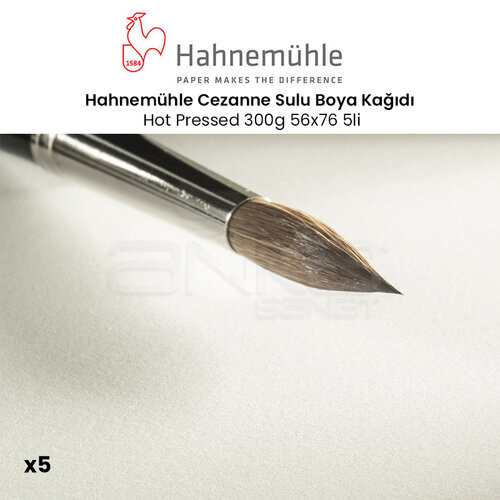 Hahnemühle Cezanne Sulu Boya Kağıdı Hot Pressed 300g 56x76 5li