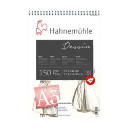 Hahnemühle - Hahnemühle Dessin Skizzenblock Spiralli Eskiz Defteri 150g 25 Yaprak A3