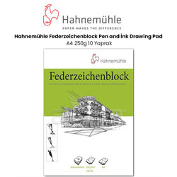 Hahnemühle - Hahnemühle Federzeichenblock Pen and İnk Drawing Pad A4 250g 10 Yaprak