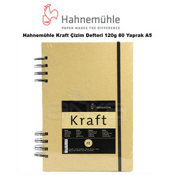 Hahnemühle - Hahnemühle Kraft Çizim Defteri 120g 80 Yaprak A5