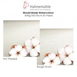 Hahnemühle - Hahnemühle Mould Made Watercolour 640g 56x76cm 5li Paket