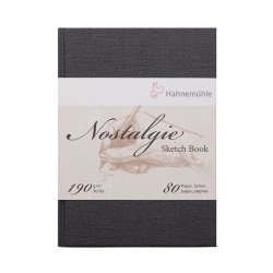 Hahnemühle - Hahnemühle Nostalgie Sketch Book Çizim Defteri Sert Kapak Dikey 190g 80 Yaprak A5