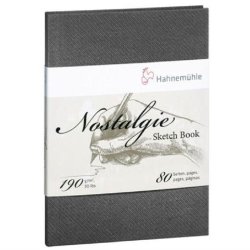 Hahnemühle - Hahnemühle Nostalgie Sketch Book Çizim Defteri Sert Kapak Dikey 190g 80 Yaprak A6