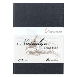 Hahnemühle - Hahnemühle Nostalgie Sketch Book Çizim Defteri Sert Kapak Dikey 190g 80 Yaprak A4