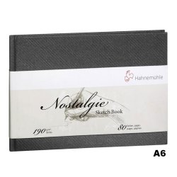 Hahnemühle Nostalgie Sketch Book Çizim Defteri Sert Kapak Yatay 190g 80 Yaprak A6 - Thumbnail
