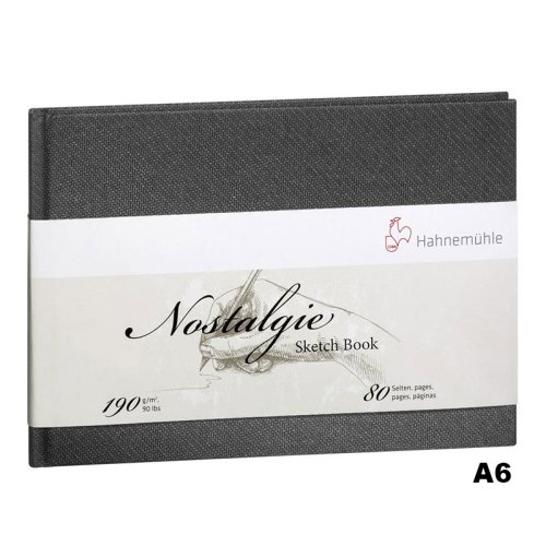 Hahnemühle Nostalgie Sketch Book Çizim Defteri Sert Kapak Yatay 190g 80 Yaprak A6