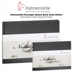 Hahnemühle Nostalgie Sketch Book Çizim Defteri Sert Kapak Yatay 190g 80 Yaprak - Thumbnail
