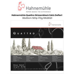 Hahnemühle - Hahnemühle Quattro Skizzenblock Eskiz Defteri 30x30cm 50Yp 170g 10628321