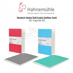 Hahnemühle Sketch Note İkili Eskiz Defter Seti 40 Yaprak A5 - Thumbnail