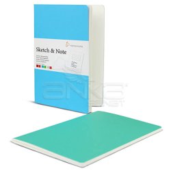 Hahnemühle - Hahnemühle Sketch Note İkili Eskiz Defter Seti 40 Yaprak A5 Mavi-Yeşil