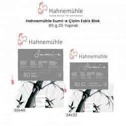 Hahnemühle - Hahnemühle Sumi-e Çizim Eskiz Blok 80g 20 Yaprak