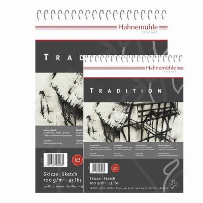 Hahnemühle Tradition Skizzenblock Spiralli Eskiz Defteri 100g 50 Yaprak